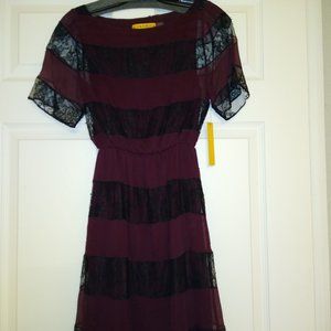 Alice & Olivia Lace Striped Dress Szie XS